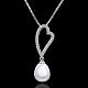 Beau laiton strass et imitation perle pendentifs pour petite amie meilleur cadeau KY-BB10206-2