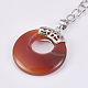 Natural Agate Keychain KEYC-P041-D08-3