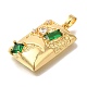 Латунные микро проложить кубического циркония подвески KK-K389-038G-2