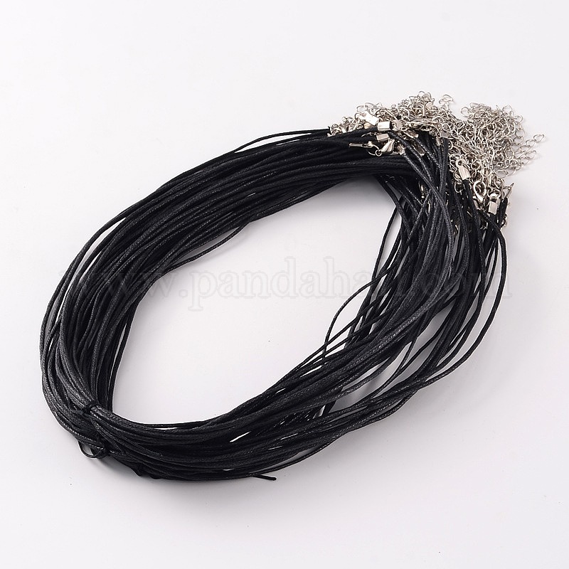 Wholesale Mixed Size DIY Waxed Cord Necklace Making