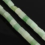 Природные зеленый авантюрин камень шарик нити, колонка, 6x6 мм, отверстие : 1 мм, около 66 шт / нитка, 15.7 дюйм
