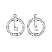 Плоские круглые серьги-гвоздики из стерлингового серебра VY8497