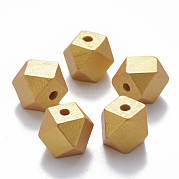 Расписные бусы из натурального дерева WOOD-Q040-020D-B01