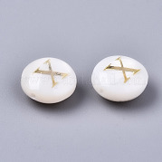 Бусины из натуральных пресноводных ракушек SHEL-S266-12X