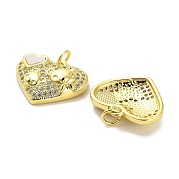 Латунные микропаве прозрачные подвески с фианитом KK-K365-04I-G