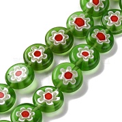 Ручной работы millefiori стеклянные бусины нитки LAMP-G164-04I