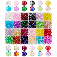 24 спрей окрашены стеклянные шарики&nbsp;GLAA-PH0002-49A