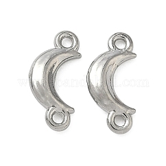 Halbmond-Verbindungsstücke aus Edelstahl 304, läuft nicht an, Edelstahl Farbe, 10.5x5x2 mm, Bohrung: 0.8 mm