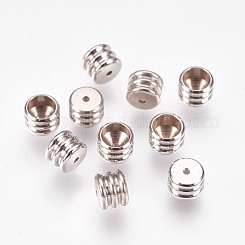 Craftdady 100Pcs Stainless Steel Glue in Column Cord End Caps 3mm Inner  Diameter Metal Bead Tube Fastener Clasps with Loop for Jewelry Making