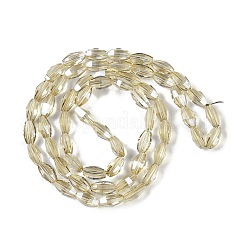 Стеклянные бусины с гальваническим покрытием &nbsp;GLAA-Q101-03B-PL02