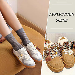 8 pz ciondoli per scarpe con nappa in pelle PU e perline in resina&nbsp;DIY-SP0007-53