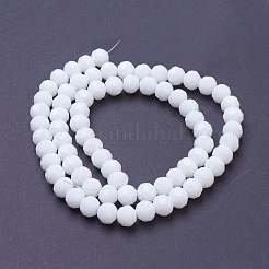 Hilos de cuentas redondas de vidrio facetadas (32 facetas)&nbsp;X-EGLA-J042-8mm-26