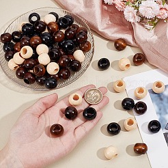 160шт 4 цвета деревянные бусины WOOD-NB0002-92