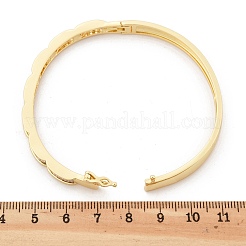 Женские браслеты на шарнирах из латуни с микропаве и прозрачным фианитом BJEW-K274-07G