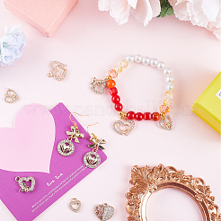 40шт 10 стильные подвески из сплава с кристаллами и стразами ALRI-SC0001-35G