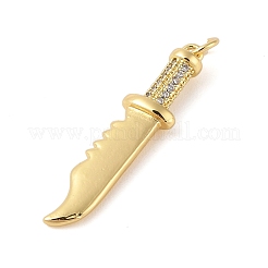 Латунные микропаве прозрачные подвески с фианитом ZIRC-C010-01G
