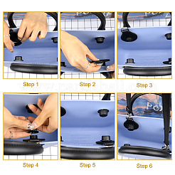 3 пара 3 цветов ремешок для сумки из искусственной кожи с застежкой-подвеской FIND-WR0004-94