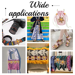 Пришить/приутюжить этнический стиль вышитый цветок полиэстер кружевные ленты OCOR-WH0060-47C