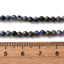 Нитки бусины из натурального ляписа-лазури G-L629-B01-3mm-04