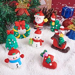 16 pièces 16 grands pendentifs en plastique pvc de style noël&nbsp;sgKY-SZ0001-41