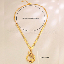 Модные элегантные латунные ожерелья с подвеской в виде листа для женщин WW5412