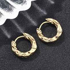 Латунные серьги обруча EJEW-D320-23G