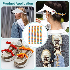 Шнурки из полиэстера и латекса с пружинами&nbsp;DIY-WH0723-030D