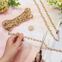 10m 2色フィリグリーポリエステルレースリボン  洋服アクセサリーデコレーション  波の模様  ミックスカラー  3/8インチ（10mm）  5m /カラー&nbsp;OCOR-WR0001-06