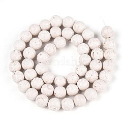 Крашеные бисер пряди природного ископаемого&nbsp;G-T139-8mm-66A