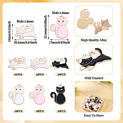 60шт 6 стиля подвески из сплава с эмалью&nbsp;ENAM-TA0002-73