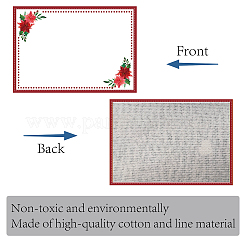Rechteck mit Blumenmuster Baumwoll-Leinen-Tischset&nbsp;AJEW-WH0196-004