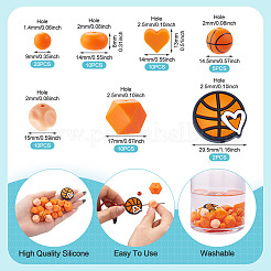 67 pz 7 stili di palline sportive in silicone&nbsp;SIL-TA0003-47B