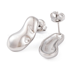 Некорневая нержавеющая сталь 304 серьги-гвоздики для женщин EJEW-A049-09P