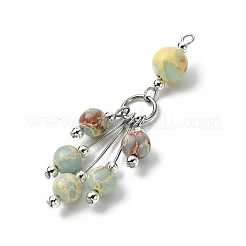 6 шт. 6 стиля смешанных камней круглая кисточка большие подвески PALLOY-JF03281