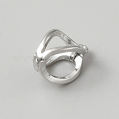 真鍮チューブベイル  ループベイル  プラチナ  14.5x8.5x10mm  穴：1.4mm  内径：8.5x7mm&nbsp;KK-WH0062-237P