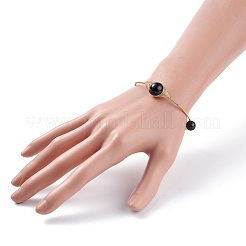 Натуральный драгоценный камень круглый браслет из бисера&nbsp;BJEW-JB07816