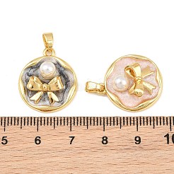 Pendentifs d'émail en laiton &nbsp;KK-CBAEBFB-16G