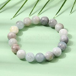 Bracelets extensibles en perles rondes d'aigue-marine naturelle de 10 mm pour femmes&nbsp;GG-CBA6C75-A01-10mm