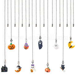 10 Stück 10 Stile Halloween Harz Charms Deckenventilator Zugkette Verlängerungen&nbsp;HJEW-CP00020