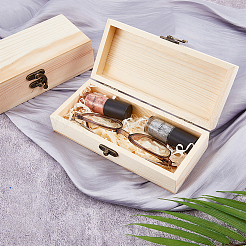 Прямоугольные незавершенные деревянные ящики для хранения поделок CON-WH0095-57