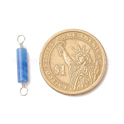 Подвески-коннекторы из окрашенного и нагретого натурального синего авантюрина&nbsp;PALLOY-JF01574-12