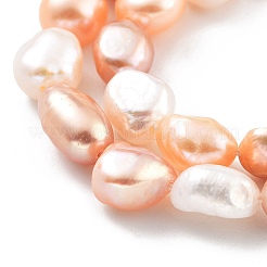Fili di perle di perle d'acqua dolce coltivate naturali&nbsp;PEAR-P062-28H
