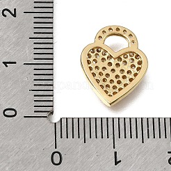 Pendenti in ottone con micro pavé di zirconi trasparenti per San Valentino&nbsp;KK-K427-45G