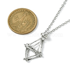 Колье-держатель в виде клетки с кристаллами&nbsp;NJEW-JN04602-01