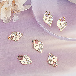 6шт латунные подвески с микропаве и кубическим цирконием&nbsp;KK-BBC0003-19