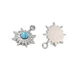 Pendentifs de turquoise synthétique&nbsp;GG-CBAA892-02P