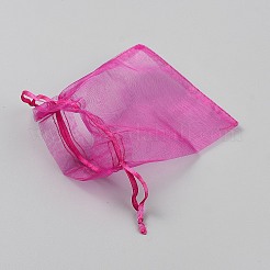 Прямоугольные подарочные пакеты из органзы с завязками и лентой&nbsp;OP-WH20005-01F