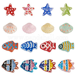 16 шт. нити из окрашенных стеклянных бусин 16 стилей&nbsp;LAMP-TA0001-81