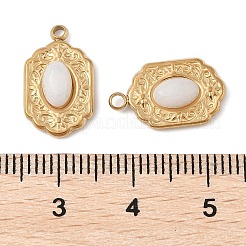 Натурального белого нефрита подвески&nbsp;STAS-P380-23G-01