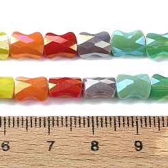 Стеклянные бусины с гальваническим покрытием  EGLA-C004-10